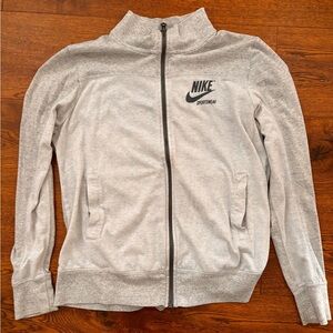 Nike Sportswear Women’s 2-Tone Heather Gray Zip-Up Lightweight & Stylish - Large